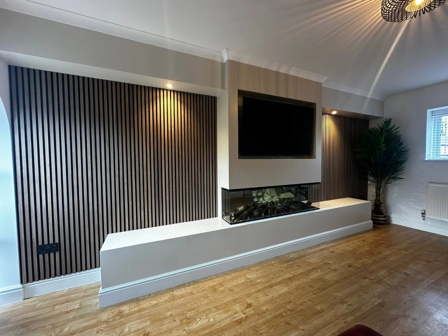 Carpentry & Joinery 2 Bespoke media wall installation | Dartmouth, Devon